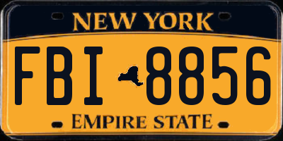 NY license plate FBI8856