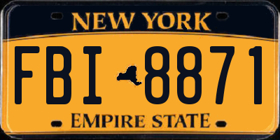 NY license plate FBI8871