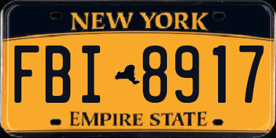 NY license plate FBI8917