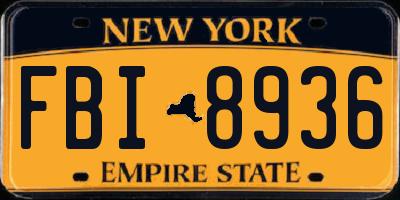 NY license plate FBI8936