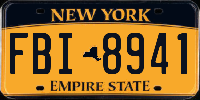 NY license plate FBI8941