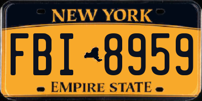 NY license plate FBI8959