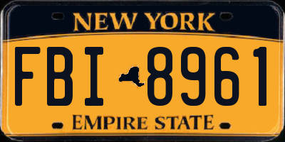 NY license plate FBI8961
