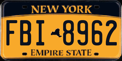 NY license plate FBI8962