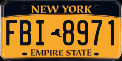 NY license plate FBI8971