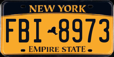 NY license plate FBI8973