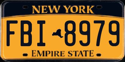 NY license plate FBI8979