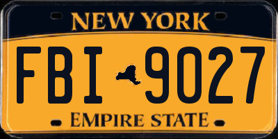NY license plate FBI9027