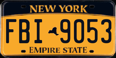 NY license plate FBI9053