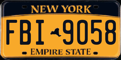 NY license plate FBI9058