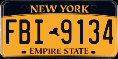 NY license plate FBI9134