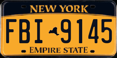 NY license plate FBI9145