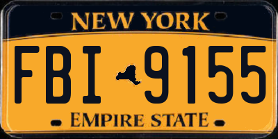 NY license plate FBI9155