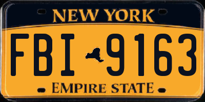 NY license plate FBI9163