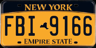 NY license plate FBI9166