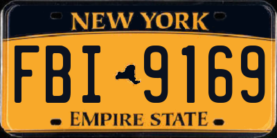 NY license plate FBI9169