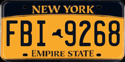 NY license plate FBI9268