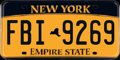 NY license plate FBI9269