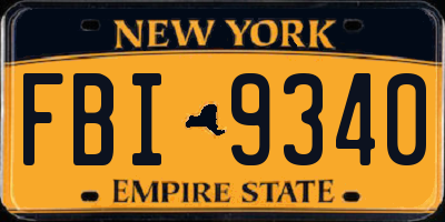NY license plate FBI9340