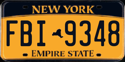 NY license plate FBI9348