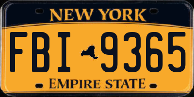 NY license plate FBI9365