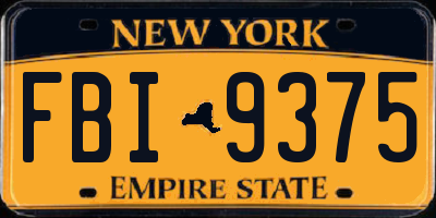 NY license plate FBI9375