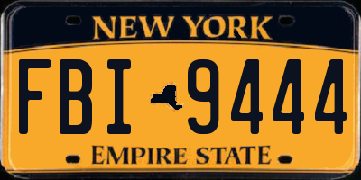 NY license plate FBI9444