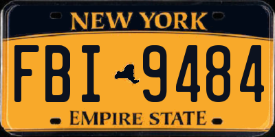 NY license plate FBI9484