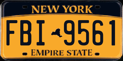NY license plate FBI9561