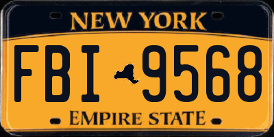 NY license plate FBI9568