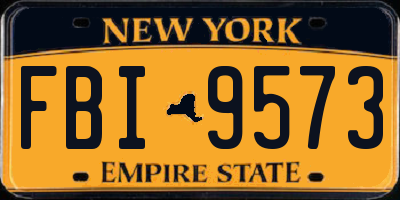 NY license plate FBI9573