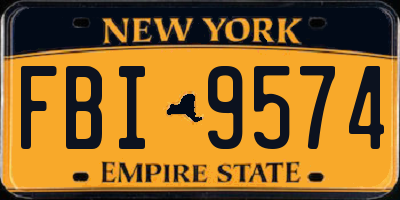 NY license plate FBI9574