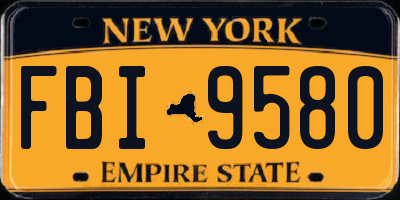NY license plate FBI9580