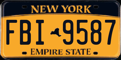 NY license plate FBI9587