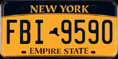 NY license plate FBI9590