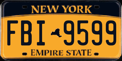 NY license plate FBI9599