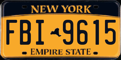 NY license plate FBI9615