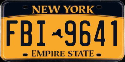 NY license plate FBI9641
