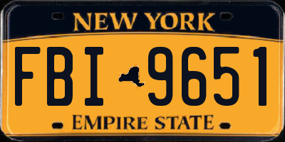 NY license plate FBI9651