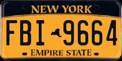 NY license plate FBI9664