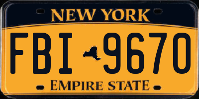 NY license plate FBI9670