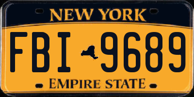 NY license plate FBI9689