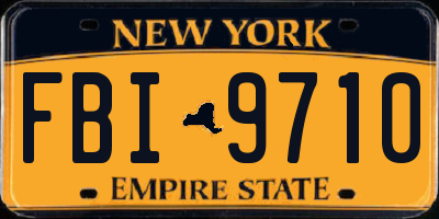 NY license plate FBI9710