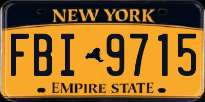 NY license plate FBI9715