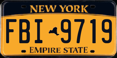 NY license plate FBI9719