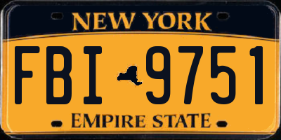 NY license plate FBI9751