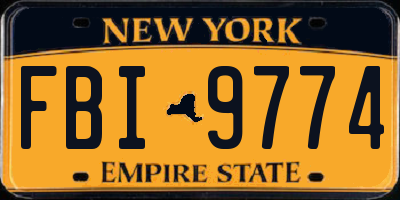 NY license plate FBI9774