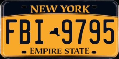 NY license plate FBI9795