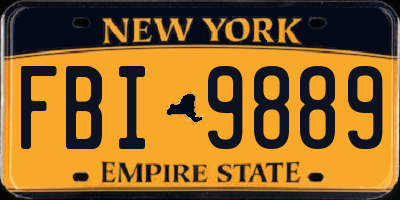 NY license plate FBI9889