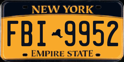 NY license plate FBI9952